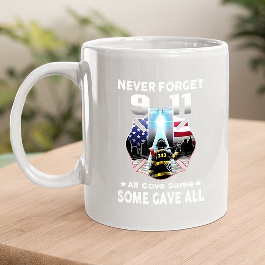 Never Forget 9-11-2001 20th Anniversary Coffee Mug