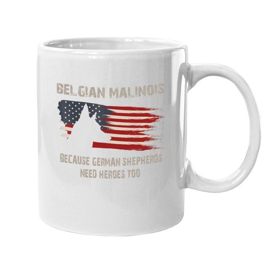 Belgian Malinois American Flag Coffee Mug