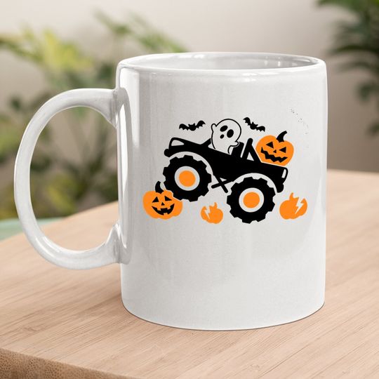 Pumpkin Monster Truck Halloween Coffee Mug