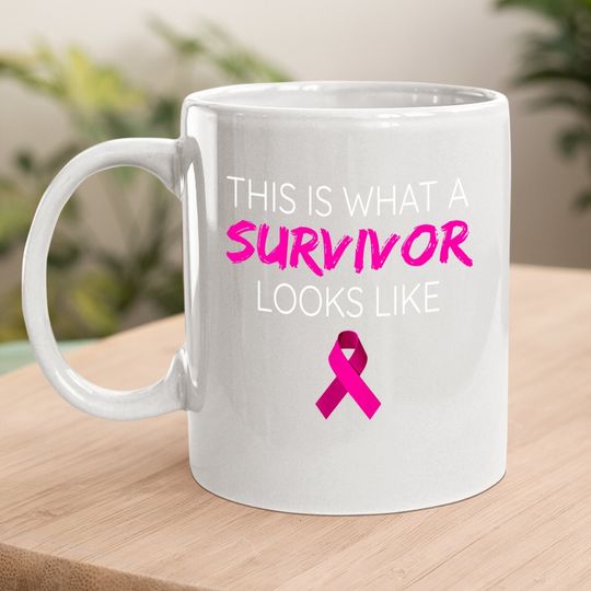 Breast Cancer Awareness Coffee Mug Survivor Pink Ribbon Gifts Coffee Mug