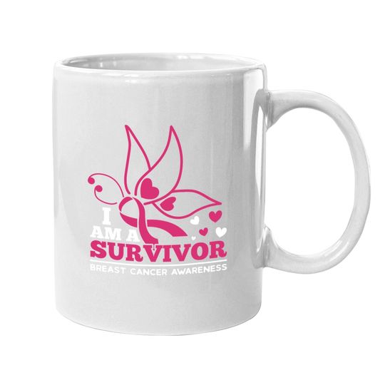I Am A Survivor Pink Ribbon October Breast Cancer Awareness Coffee Mug