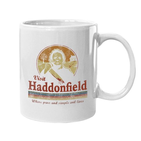Visit Haddonfield New Halloween Michael Myers Vintage Classic Coffee Mug