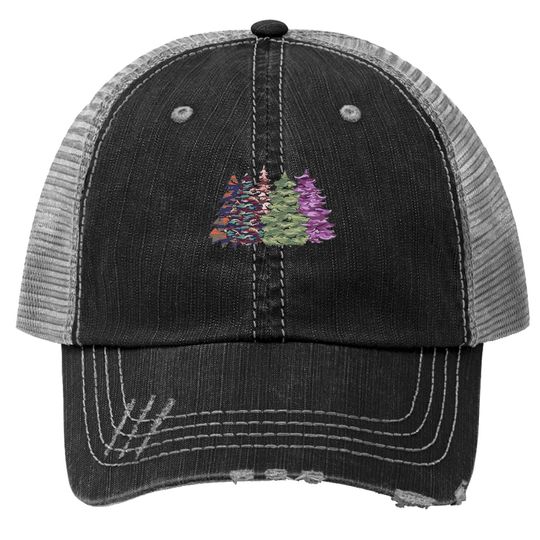 Camouflage Christmas Trees Trucker Hat