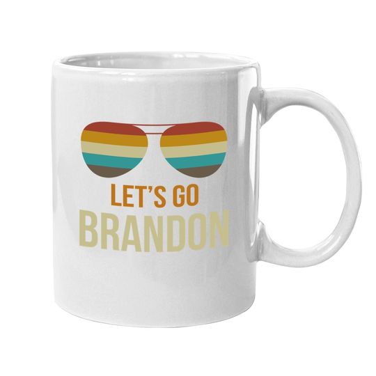 Let's Go Brandon Retro Vintage Sunglasses Coffee Mug