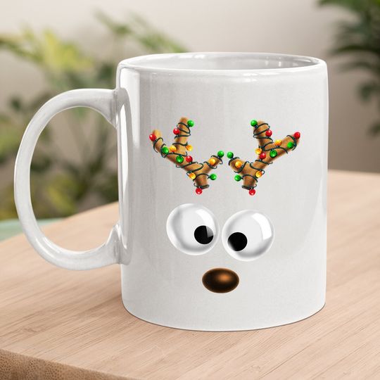 Matching Family Christmas Reindeer Face Christmas Gift Coffee Mug