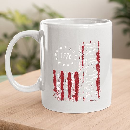 Vintage Old American Flag Patriotic 1776 We The People Usa Coffee Mug