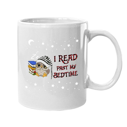 I Read Past My Bedtime Owl Reading Book Bookworm Coffee Mug