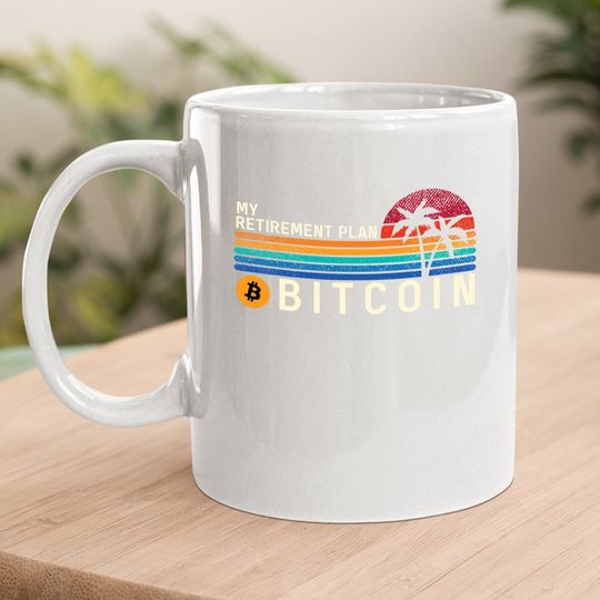 My Retirement Plan Bitcoin Coffee Mug, Sunset Btc Blockchain Coffee Mug