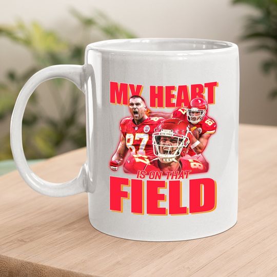 Travis Kelce My Heart Is On That Field Coffee Mug