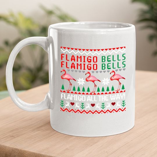 Flamingle Bells Christmas Coffee Mug