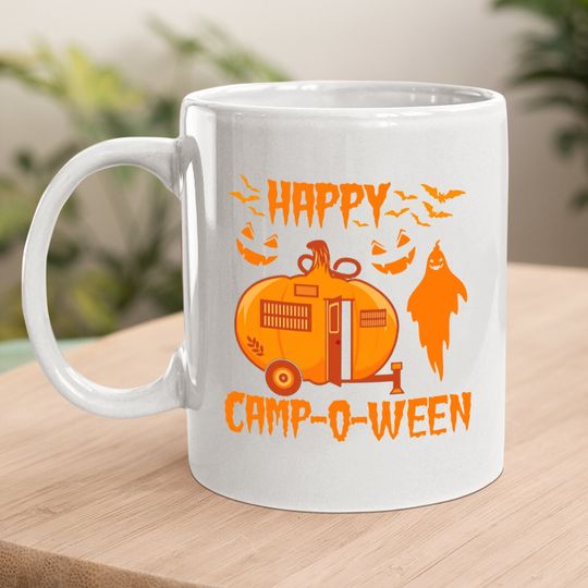 Happy Camp-o-ween Funny Camping Halloween Pumpkin Boo Gift Coffee Mug