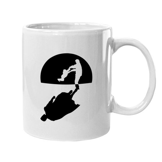 Super Dad Shadow Funny Coffee.  mug Novelty Vintage Fathers Day Hero Coffee.  mug