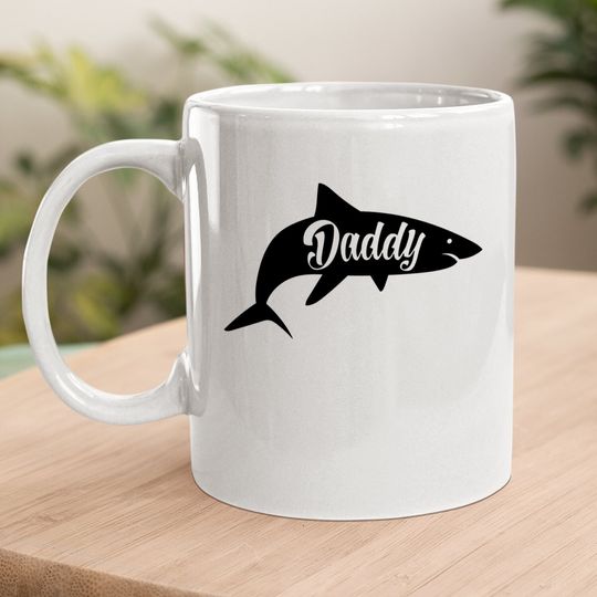 Daddy Shark Coffee. mug Cute Funny Family Cool Best Dad Vacation Mug For Guys