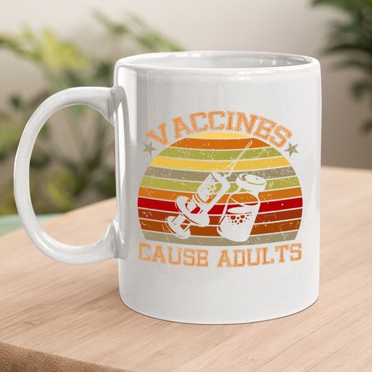 Ultrabasic Vintage Coffee. mug Retro Vaccines Cause Adults - Funny Doctor Nurse Science Humor Mug Coffee. mug