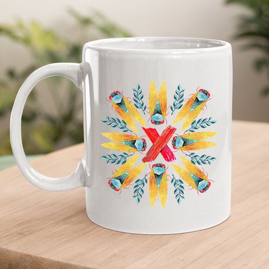 Cicada Mandala Brood X 2021 Coffee.  mug
