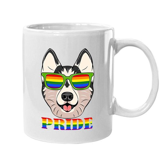 Husky Lgbt Flag Glass Coffee.  mug Flag Lgbt Rights Gay Pride Month Transgender Pullover (coffee.  mug; Black)