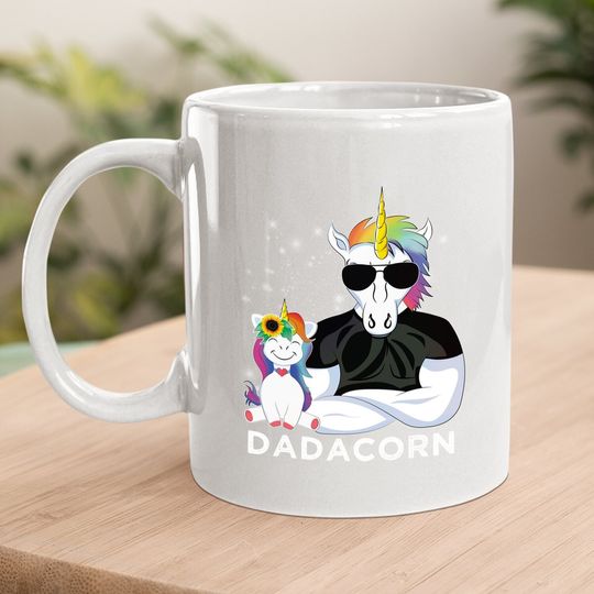 Dadacorn Muscle Unicorn Dad Baby, Daughter, Fathers Day Gift Coffee.  mug