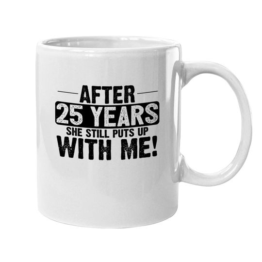 Discover 25th Anniversary 25 Years Marriage Husband Coffee.  mug