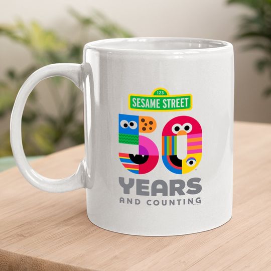 Sesame Street 50 Years Logo Coffee.  mug