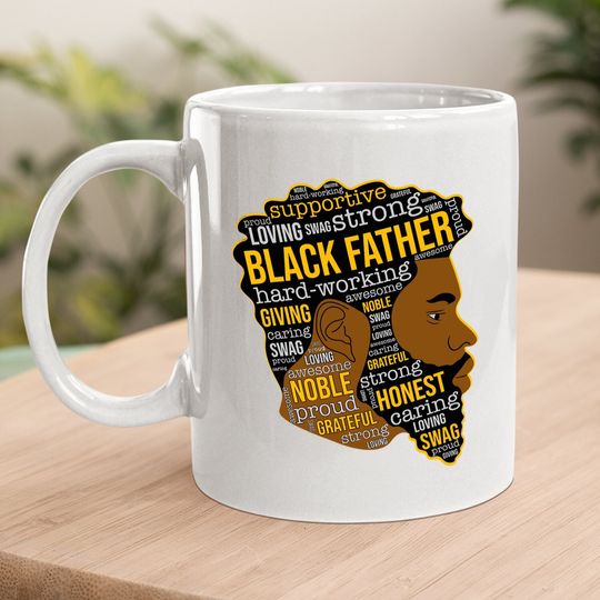Black Father King Afro African Man Coffee.  mug