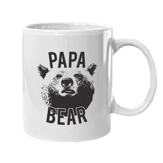 Papa Bear Coffee  mug Funny Fathers Day Idea For Dad Papa Hilarious Husband