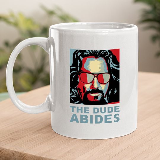 The Big Lebowski The Dude Abides Man Coffee  mug