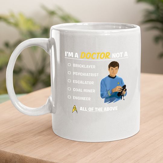 Star Trek Original Series Mccoy I'm A Doctor Graphic Coffee Mug