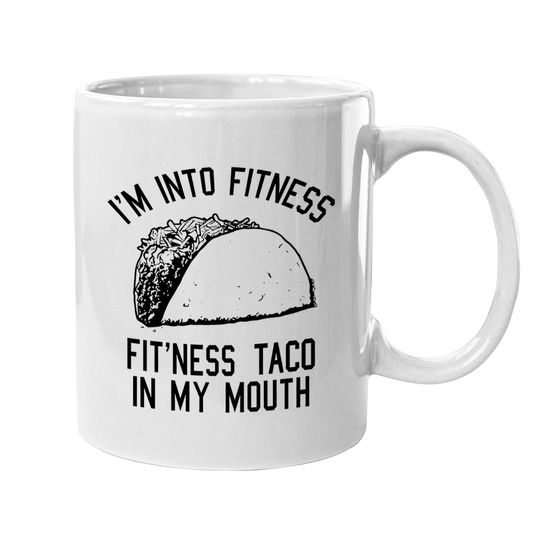 Fitness Taco Funny Gym Coffee Mug Cool Humor Graphic Muscle Mug For Ladies