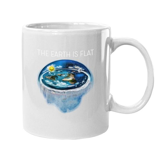 Flat Earth Coffee Mug,earth Is Flat,firmament, Sheol, Nasa Conspiracy, New World Fe1 Black