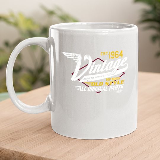 57th Birthday Coffee Mug For - Vintage 1964 Aged To Perfection - Racing