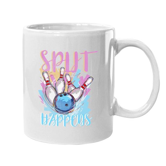 Funny Bowling Coffee Mug | "split Happens" | Bowling Lovers Gift