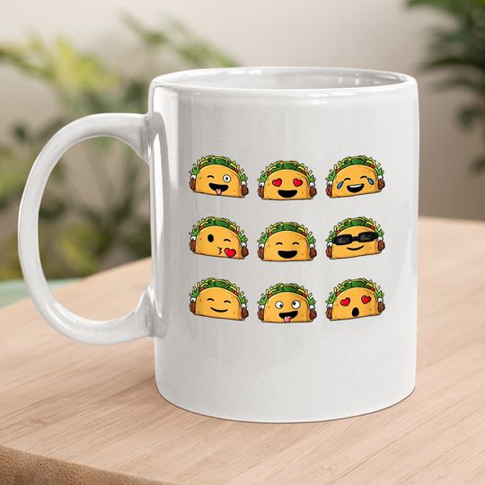 Tacos Emojis Cinco De Mayo Funny Emoticons Boys Girls Coffee Mug