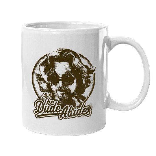 Big Lebowski The Dude Abides Negative Head Shot Portrait Coffee Mug