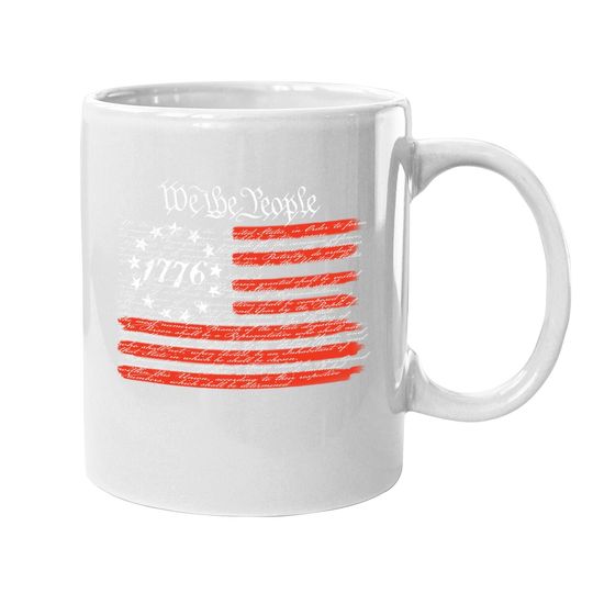 Country Life We The People American Flag Constitution Navy Blue Coffee Mug