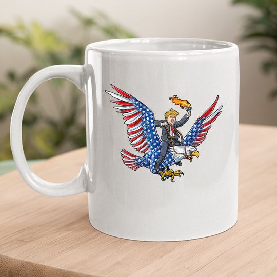 Trump Eagle 4th Of July Coffee Mug Boys American Flag Gift Coffee Mug