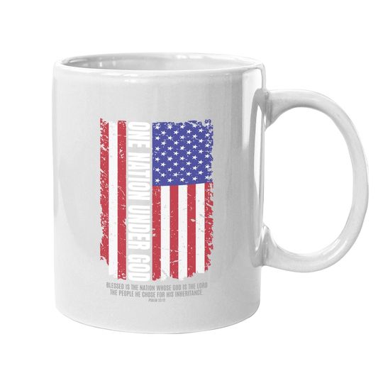 Religious Freedom One Nation Under God Scripture Verse Coffee Mug