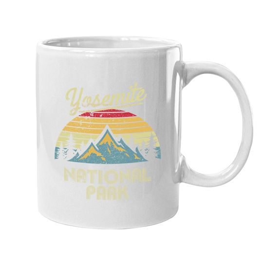 Vintage Retro Yosemite National Park Mountain Coffee Mug