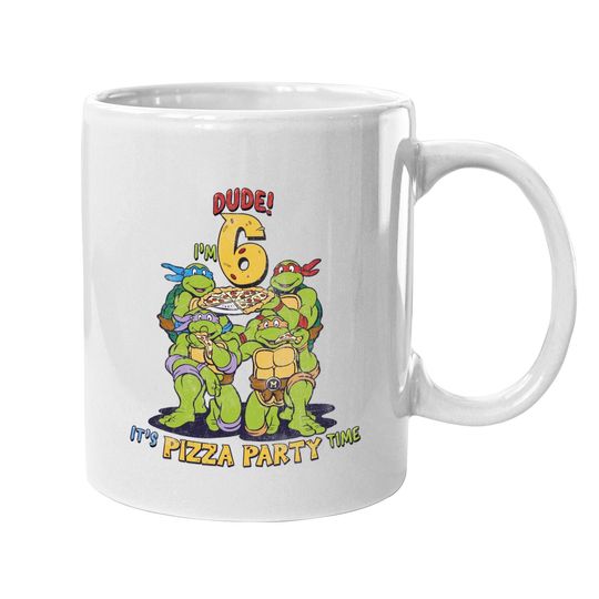 Teenage Mutant Ninja Turtles I'm 6 Dude Pizza Birthday Party Coffee Mug