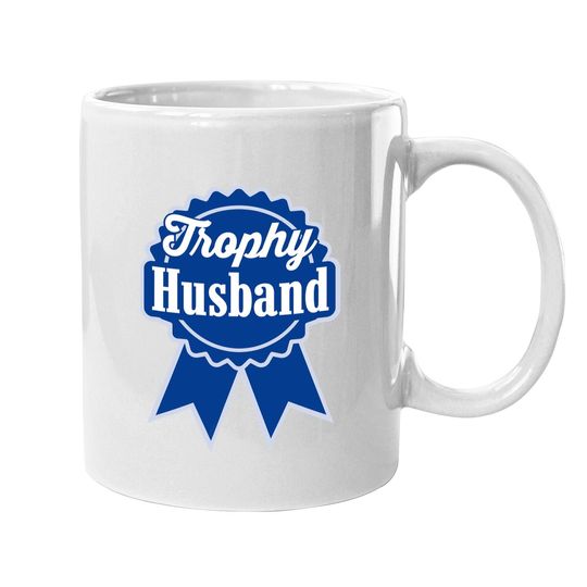 Trophy Husband Retro Ribbon Style Coffee Mug
