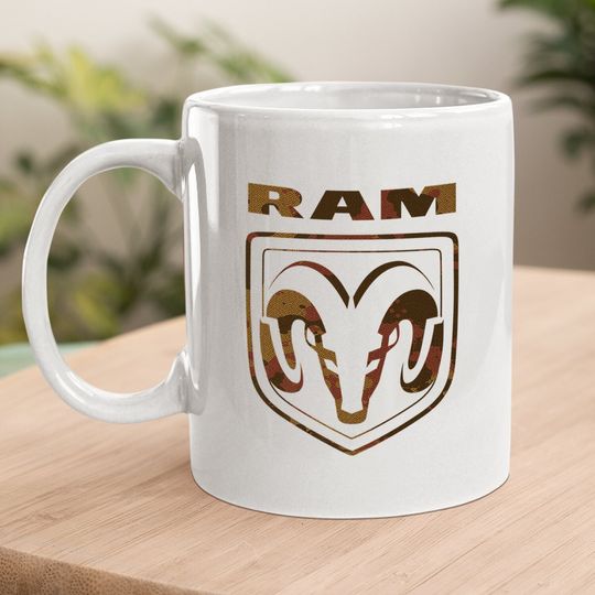 Ram Trucks Brown Camo Logo Coffee Mug