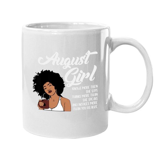 August Girl Coffee Mug American Black Leo Virgo Birthday Coffee Mug