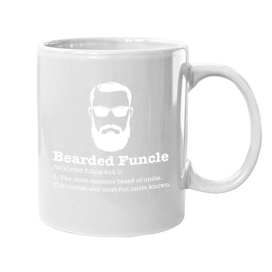 Bearded Funcle Coffee Mug Funny Uncle Vintage Style Coffee Mug
