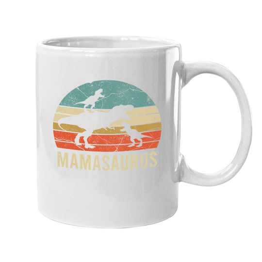 Mommy Mom Mama Dinosaur Two Mamasaurus Gift Coffee Mug