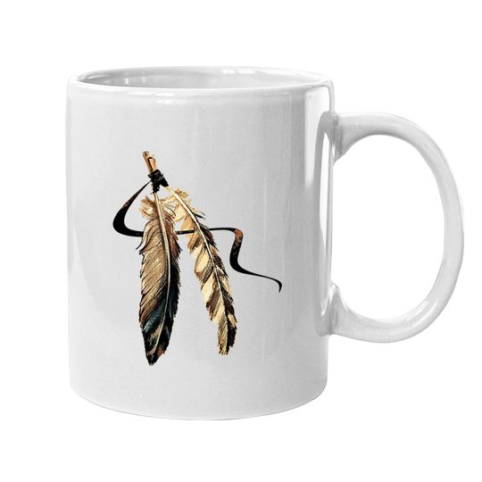 Southwest Native American Indian Tribal Art Colorful Feather Coffee Mug