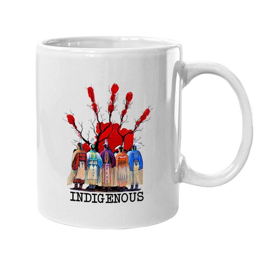 Native American Indigenous Red Hand Coffee Mug