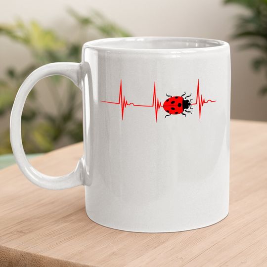 Ladybug Heartbeat Ekg Pulse Insects Bugs Entomology Coffee Mug