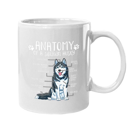 Anatomy Siberian Husky Dog Lover Coffee Mug