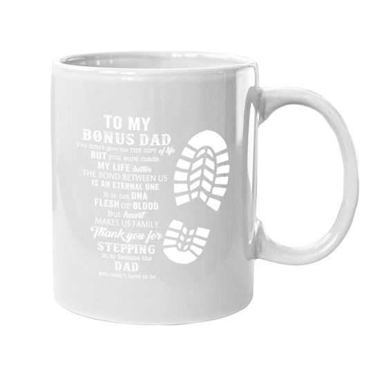 Bonus Dad Fathers Day Gift From Stepdad For Daughter Son Coffee Mug