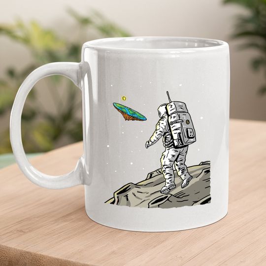 Flat Earth Moon Landing Conspiracy Theory Anti Scientism Coffee Mug