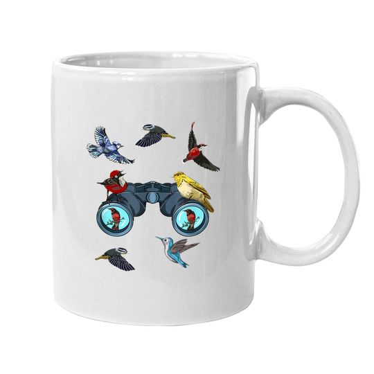 Birdwatching Bird Nerd Great Bird Watcher Coffee Mug Binoculars